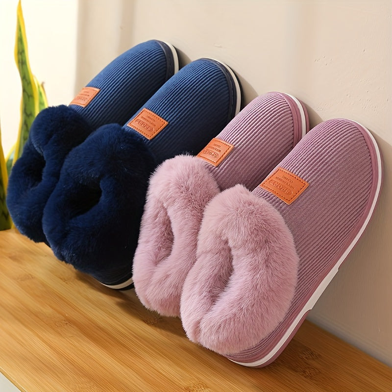 Plush Lined Winter Slippers