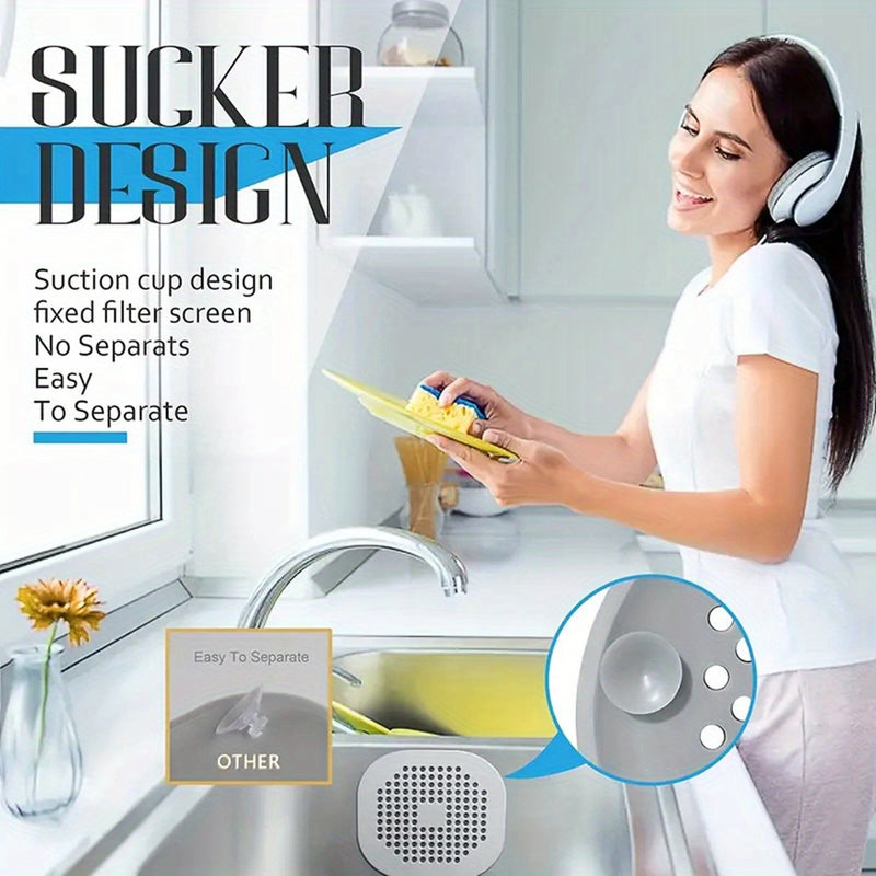 Silicone Sink & Shower Hair Filter – Anti-Clog Drain Plug