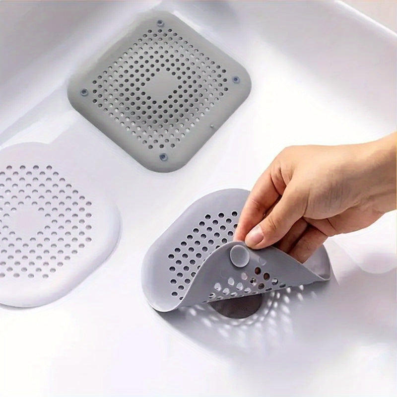 Silicone Sink & Shower Hair Filter – Anti-Clog Drain Plug