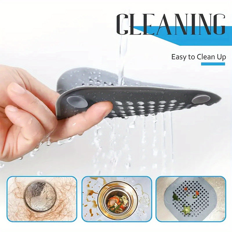 Silicone Sink & Shower Hair Filter – Anti-Clog Drain Plug