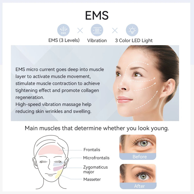 EMS Face Massager Pro – Facial Lifting & Skin Rejuvenation Device