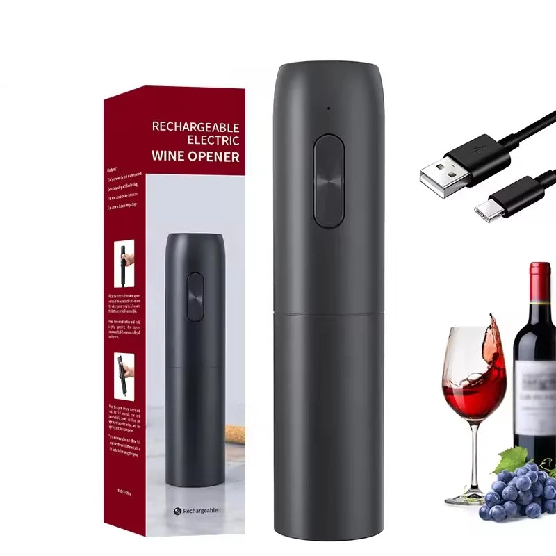 Automatic Electric Wine Opener with Charging Base – Easy Red Wine Corkscrew