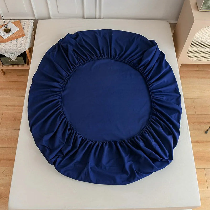 Dark Blue Fitted Bed Sheet