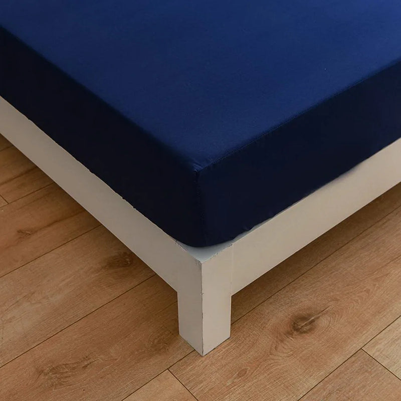 Dark Blue Fitted Bed Sheet