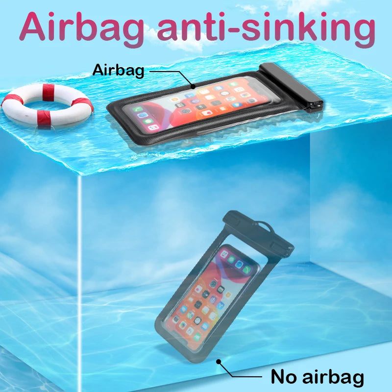 Waterproof Floating Phone Case for iPhone & Samsung – Swim Bag Design