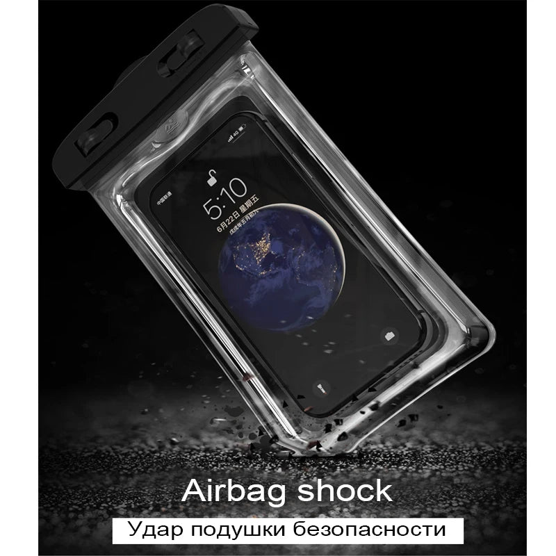 Capa de telefone flutuante à prova d'água para iPhone e Samsung – Design de bolsa de natação