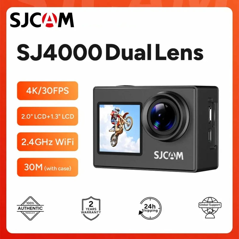 SJCAM SJ4000 4K-Actionkamera mit Doppelbildschirm