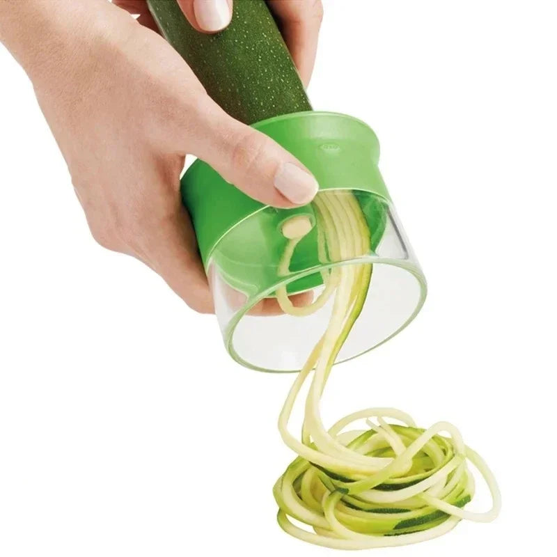 Handheld Spiral Vegetable Slicer & Grater for Salad Preparation