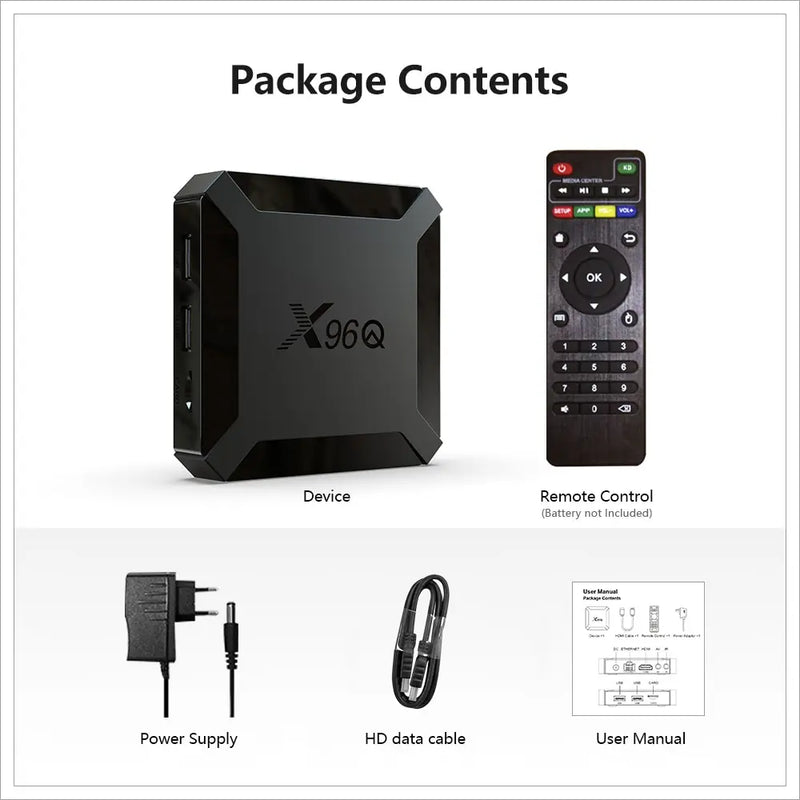 X96Q TV Box - Android 10, 2GB RAM, 16GB Storage