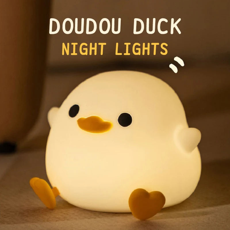 Soft Silicone Duck Night Light – USB Rechargeable