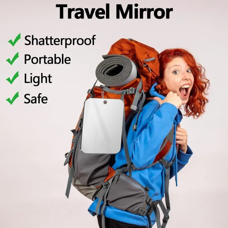 Acrylic Fogless Shower Mirror – Travel & Bathroom Shaving Tool