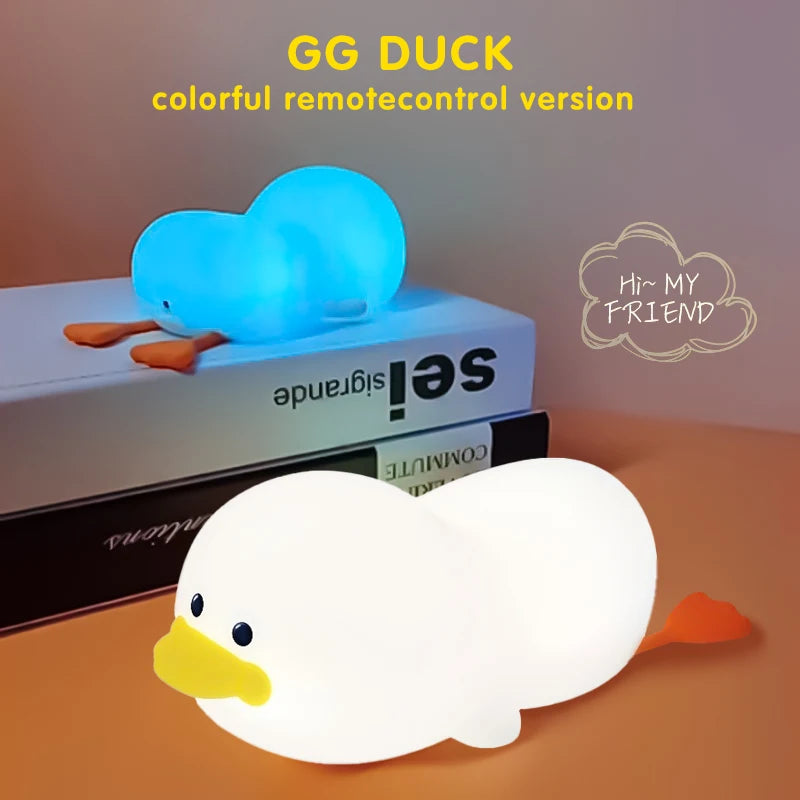 Soft Silicone Duck Night Light – USB Rechargeable