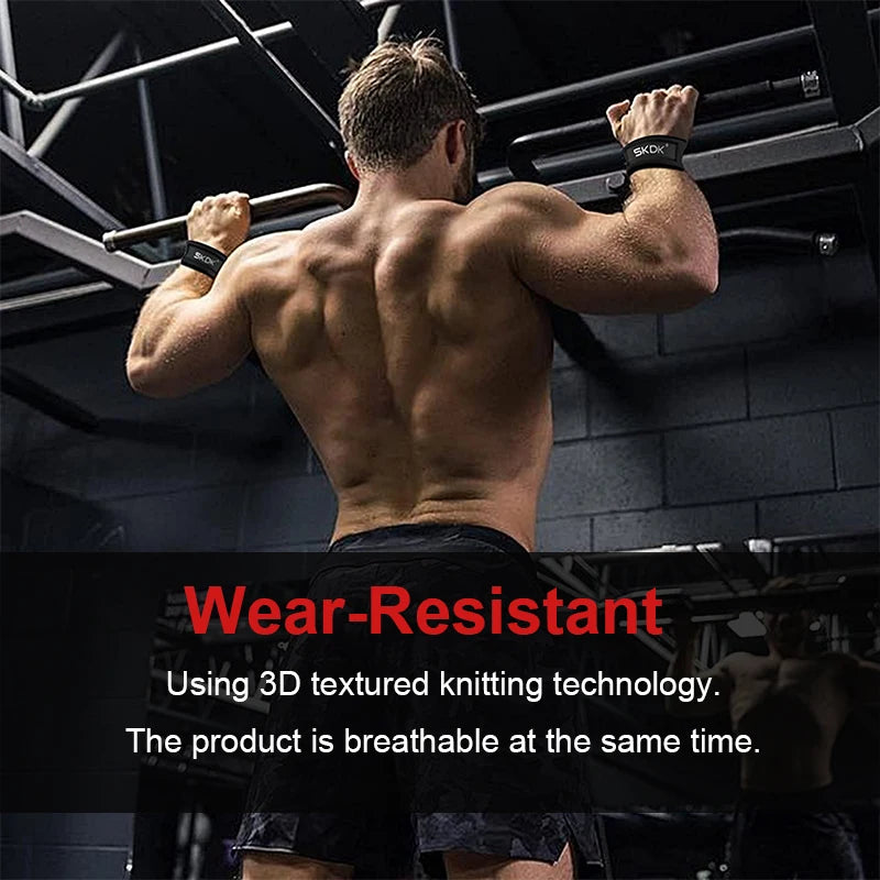 Anti-Slip Silicone Weightlifting Straps for Strength Training