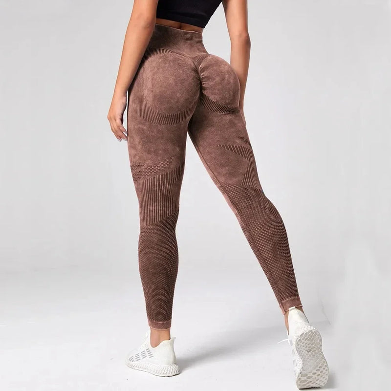 Yoga-Leggings mit hoher Taille für Damen – Push-Up-Fitnesshose