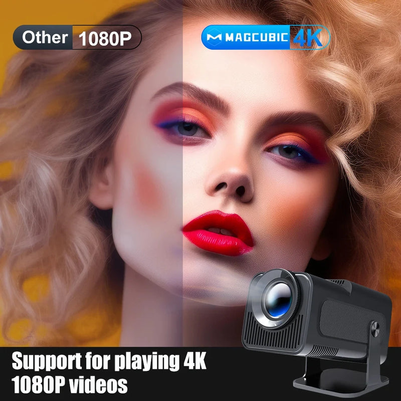 Magcubic 4K Projector with Dual WiFi & Bluetooth – Portable Cinema Experience