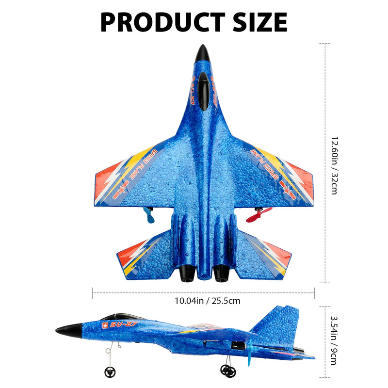 SU-27 RC Airplane – Jato de espuma de controle remoto 2.4G para crianças