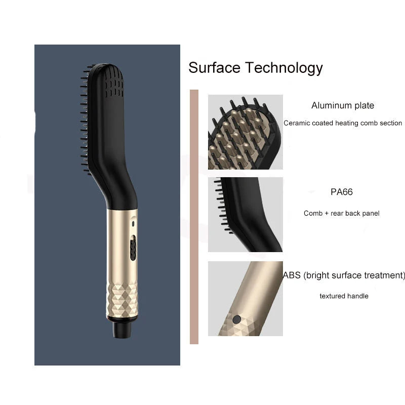 Electric Straightening Comb for Men - Quick Style