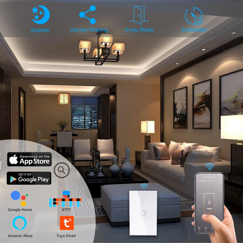 Smart WiFi Wall Switch with Voice Control