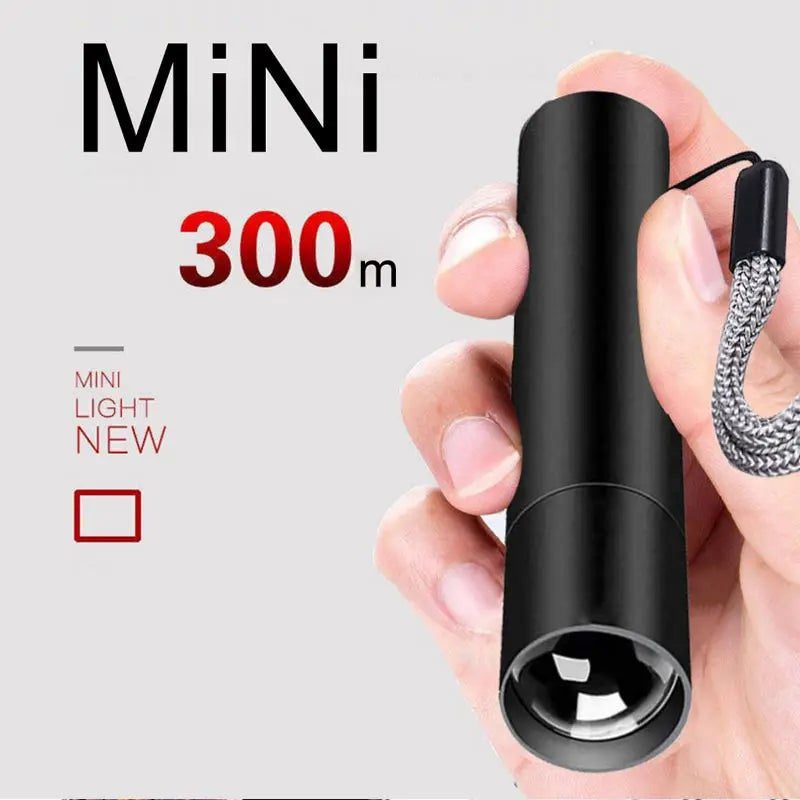 Mini USB Waterproof Flashlight – Telescopic & Portable