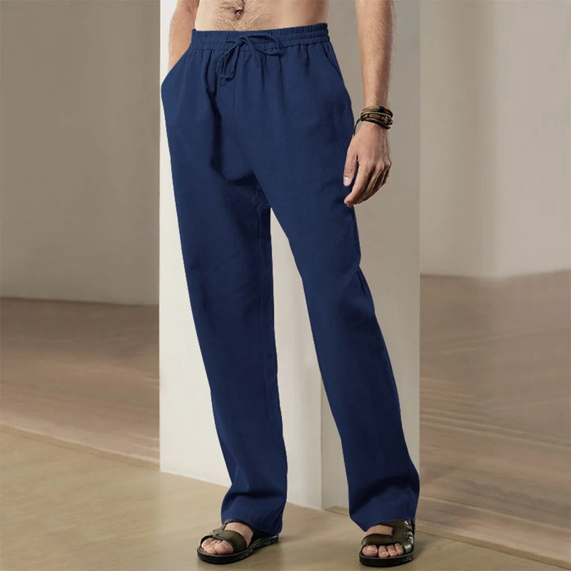 Men’s Beach Pants – Lightweight Cotton Linen for Vacation