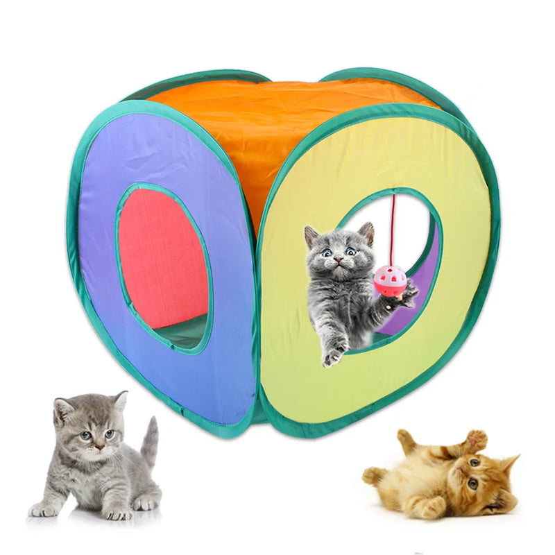 Folding Rainbow Cat Tunnel - Fun & Engaging