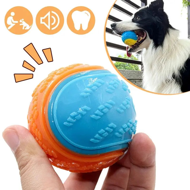 Beef-Flavoured Rubber Dog Toy - Bite Resistant