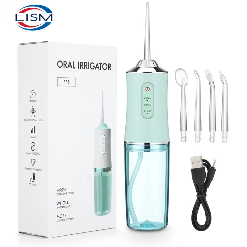 Portable Dental Water Flosser – USB Rechargeable Irrigator