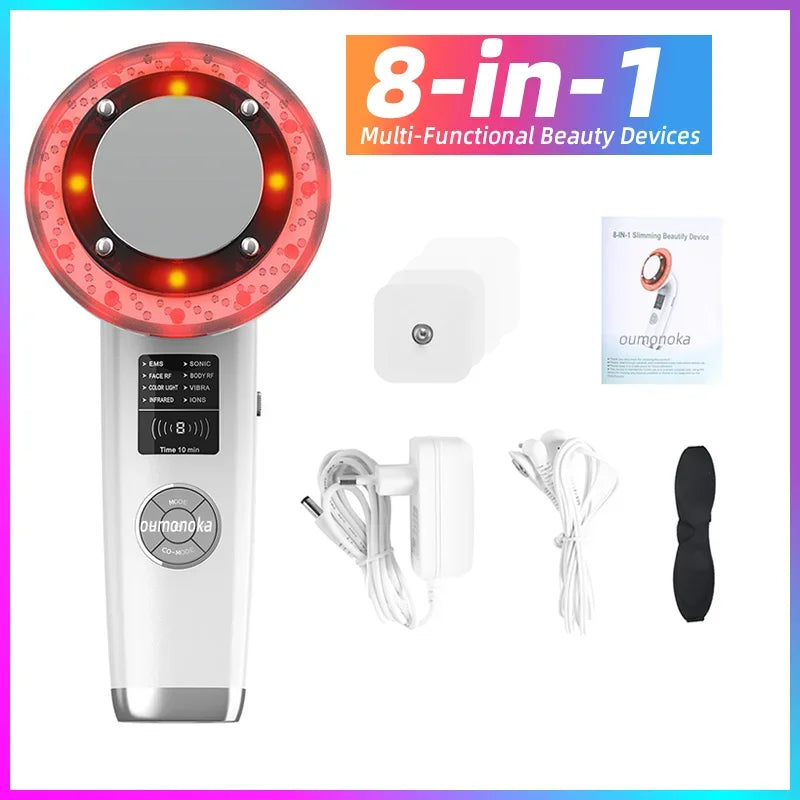 Máquina de lifting facial HIFU – Massageador facial com terapia de luz vermelha