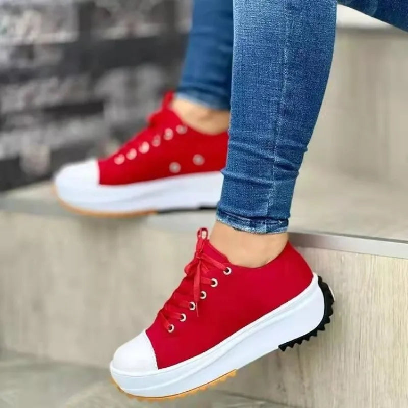 Plus Size Casual Sneakers for Women - Stylish Platform Shoes