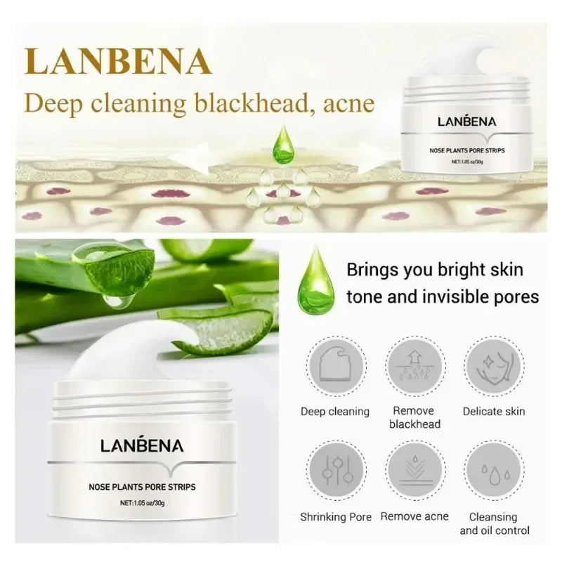 LANBENA Blackhead Remover Strips – Deep Pore Cleansing Nose Mask