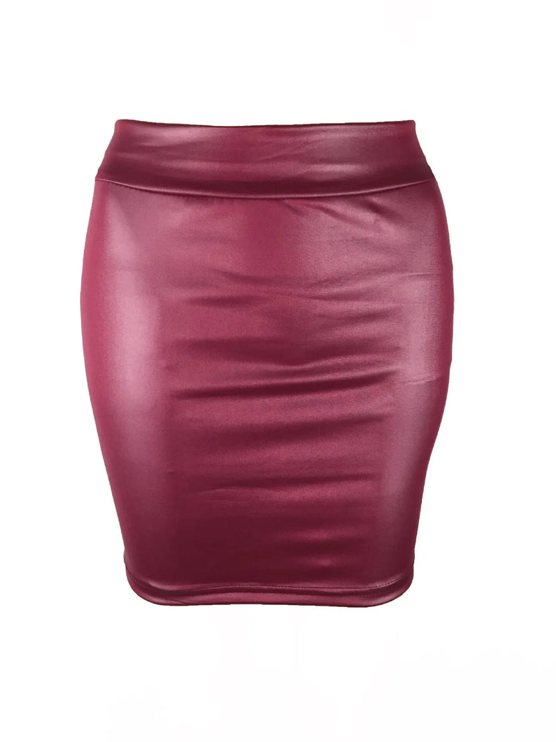 Women's High-Waist Mini Skirt – Slim Fit, Vintage Bodycon