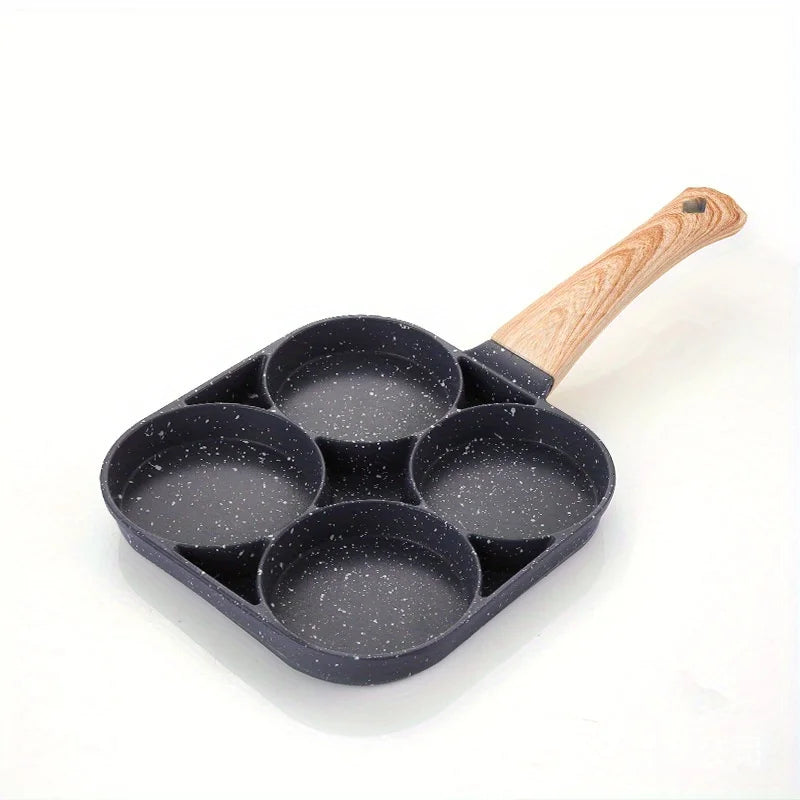 Non-Stick 4-Hole Frying Pan – Cook Perfect Eggs & Pancakes Effortlessly