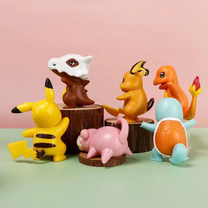 Pokemon Anime Figures Set - Pikachu, Charmander, & More Collectible Toys