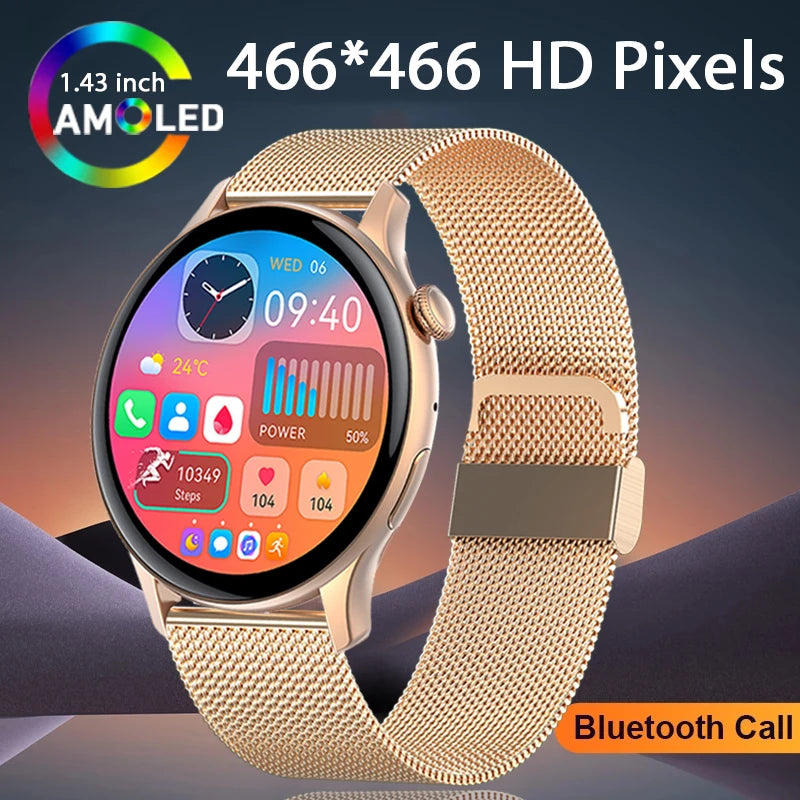 NFC GPS Smart Watch - 1.43" AMOLED, Bluetooth Call, Sports Mode