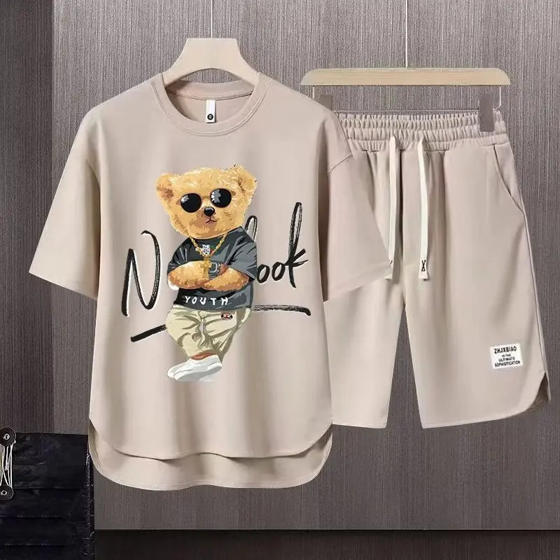 Men’s Harajuku Tracksuit – Casual Short Sleeve Set