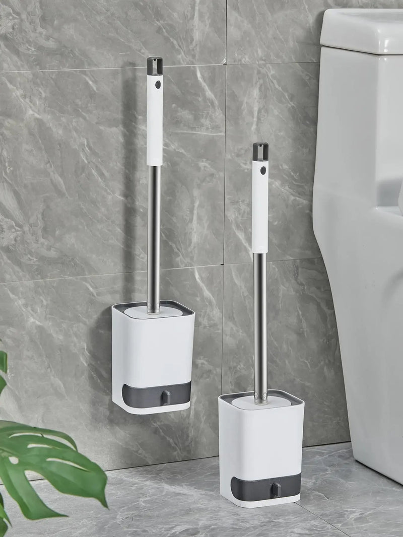 Punch-Free Wall-Mounted Toilet Brush Set