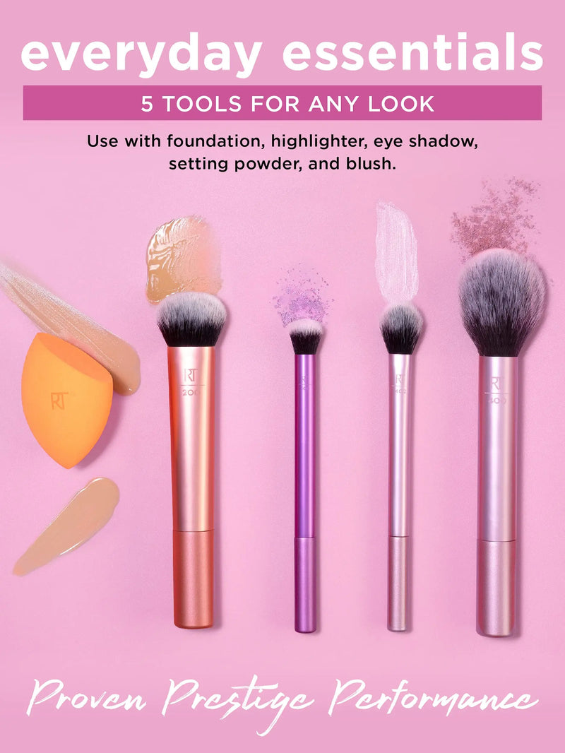 Makeup Brush Set – Foundation, Powder & Eyeshadow Blending Tools