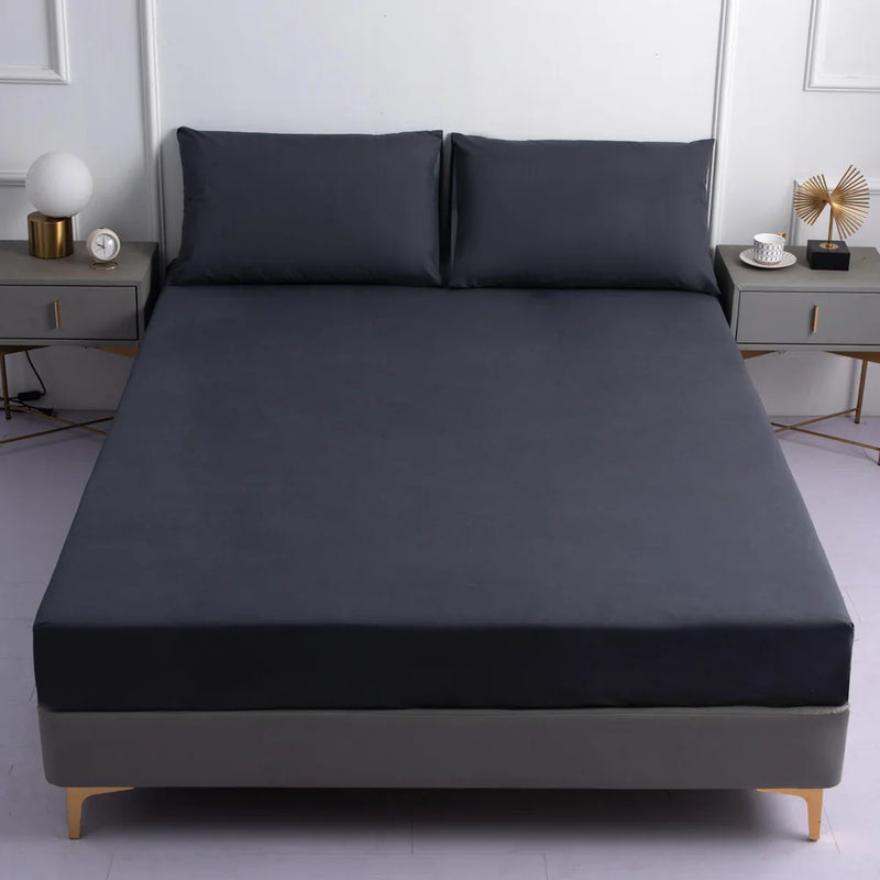 Dark Grey Waterproof Bed Sheet - 1 Piece