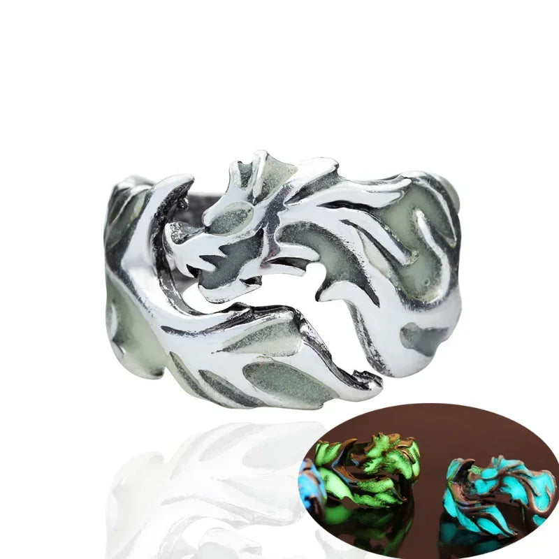 Gothic Dragon Ring - Adjustable Stainless Steel