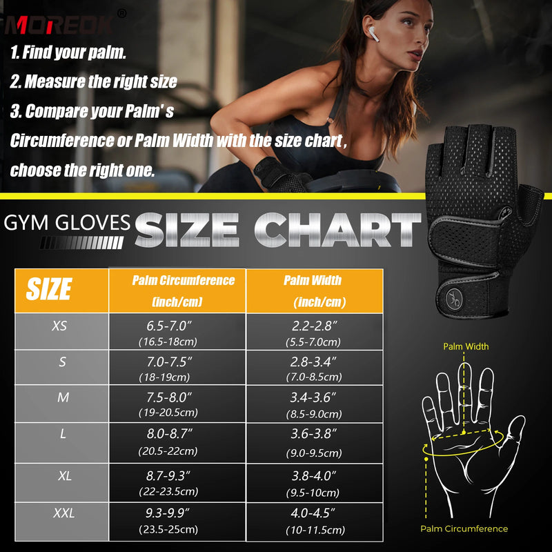 Non-Slip Gym Gloves for Weight Lifting & Power Training