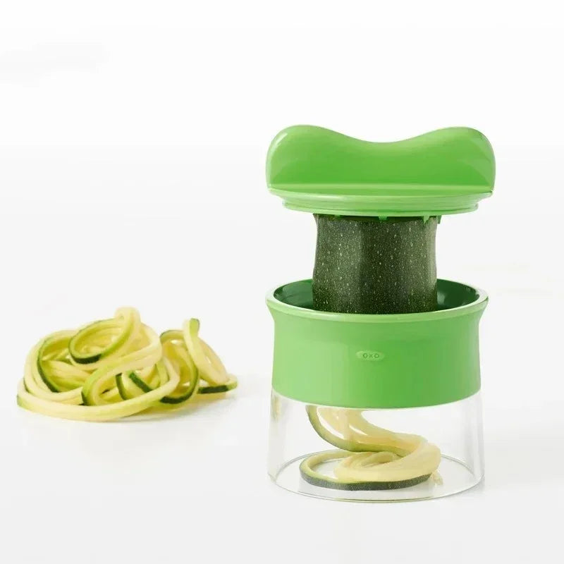 Handheld Spiral Vegetable Slicer & Grater for Salad Preparation