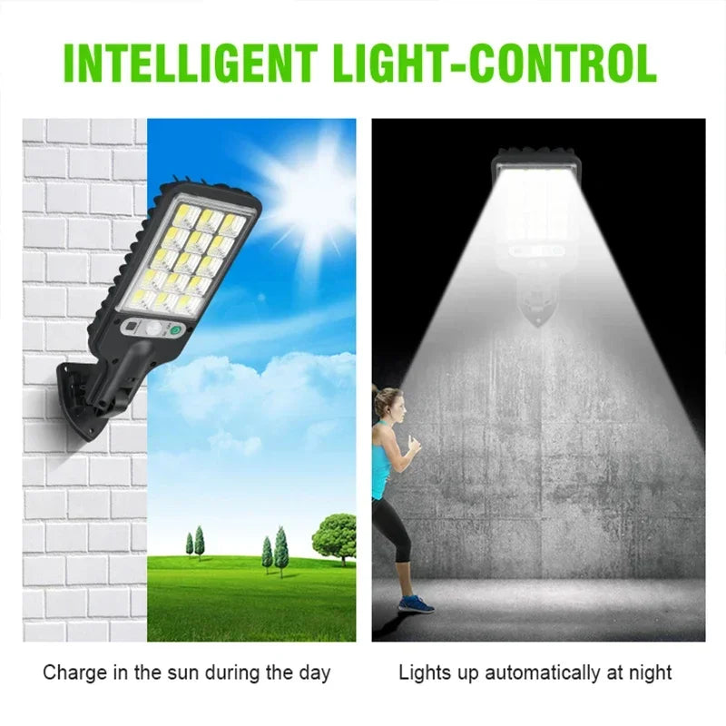 Solar Motion Sensor Lights for Outdoor Security – 3 Modes