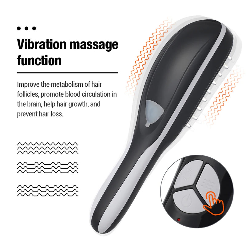 Electric Massage Comb – Hair Growth & Scalp Massager with Light Therapy