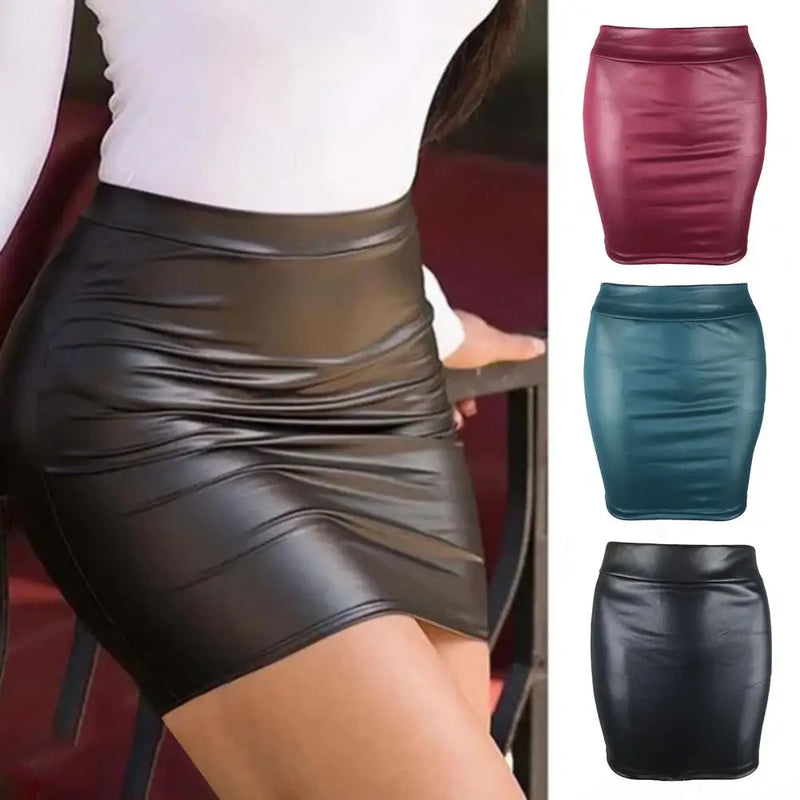 Women's High-Waist Mini Skirt – Slim Fit, Vintage Bodycon