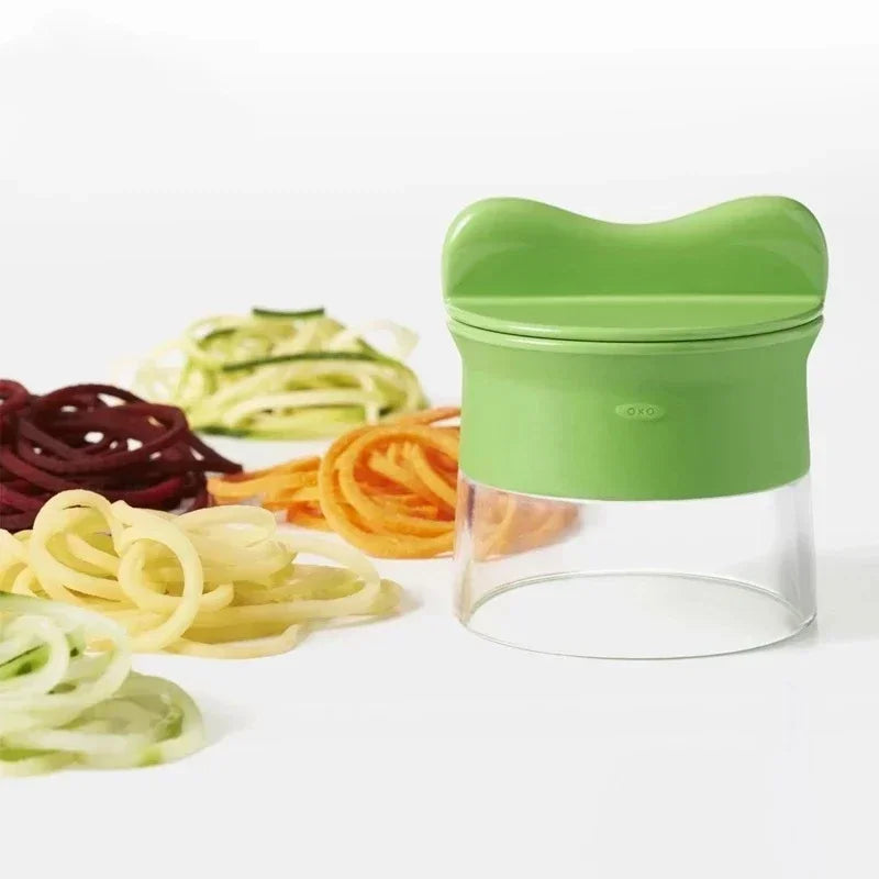 Handheld Spiral Vegetable Slicer & Grater for Salad Preparation