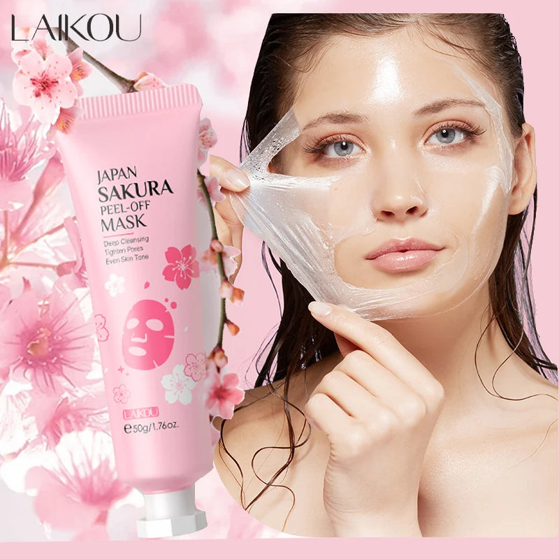 LAIKOU 24K Gold Sakura Face Mask – Firming, Brightening & Blackhead Removal