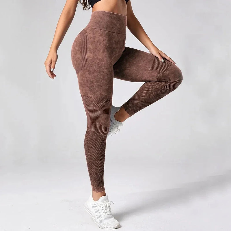 Leggings de ioga de cintura alta para mulheres – Calças de fitness push up