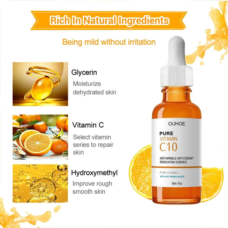 Sérum de reparação de rugas com vitamina C – Firmeza, clareamento e antienvelhecimento