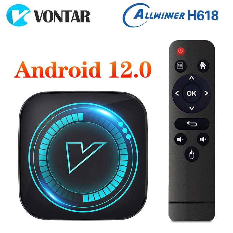 H618 Android 12 Smart TV Box - Vídeo 8K, Quad-Core