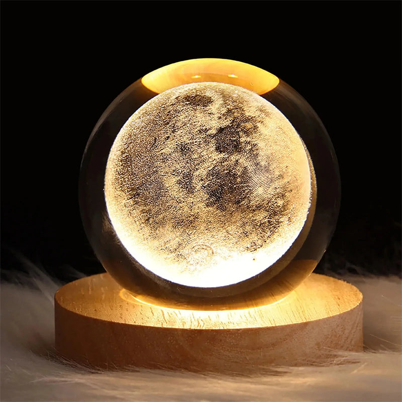 3D Crystal Galaxy Night Light – Planetary Projections